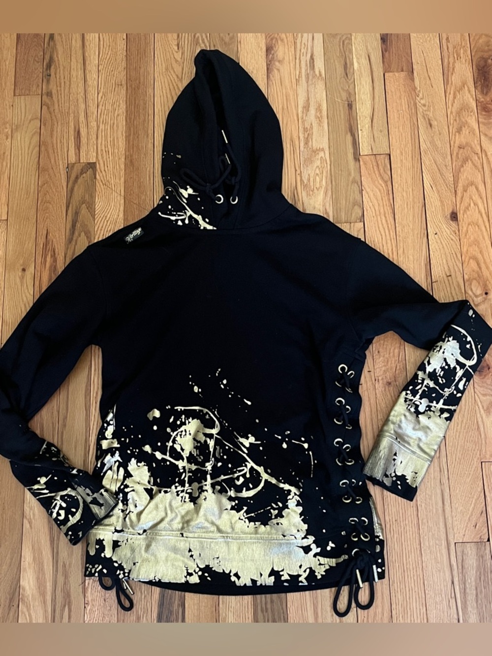 Heritage America Denim Distillery Hoodie Hooded Sweatshirt Abstract 1776